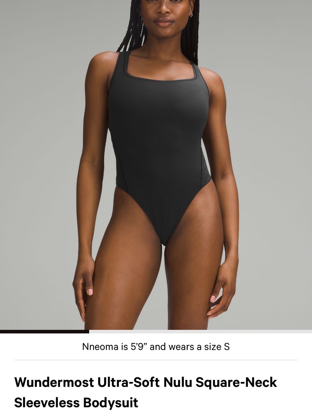 Lululemon Wundermost Ultra Soft Nulu Square Neck Sleeveless Bodysuit